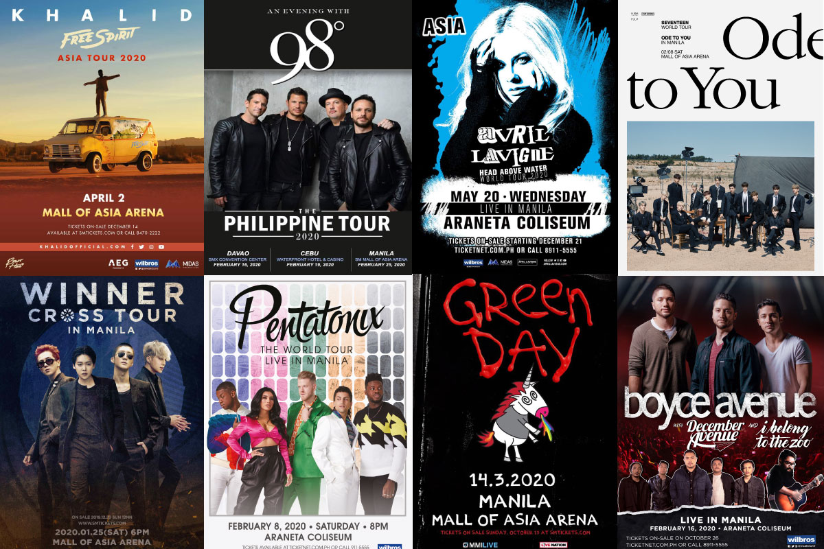 Here's the first list of concerts happening in the country this 2020